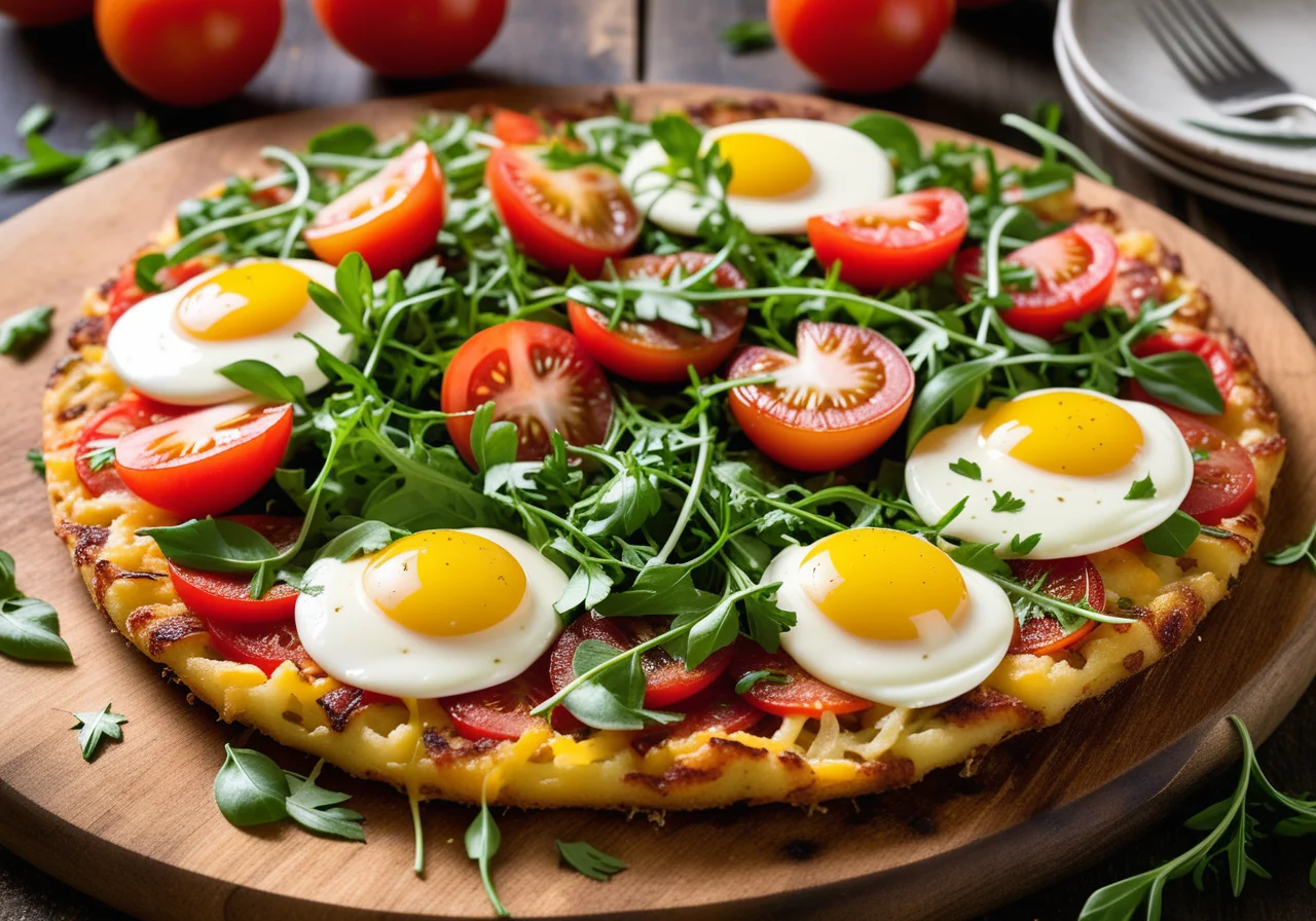 Rösti Pizza with Salad