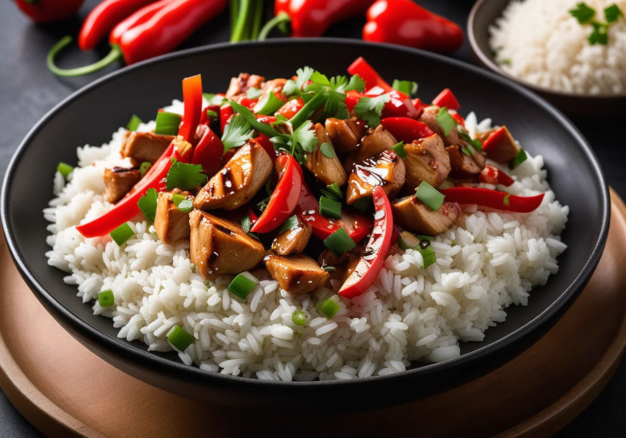 Asian Chicken Stir-Fry with Rice