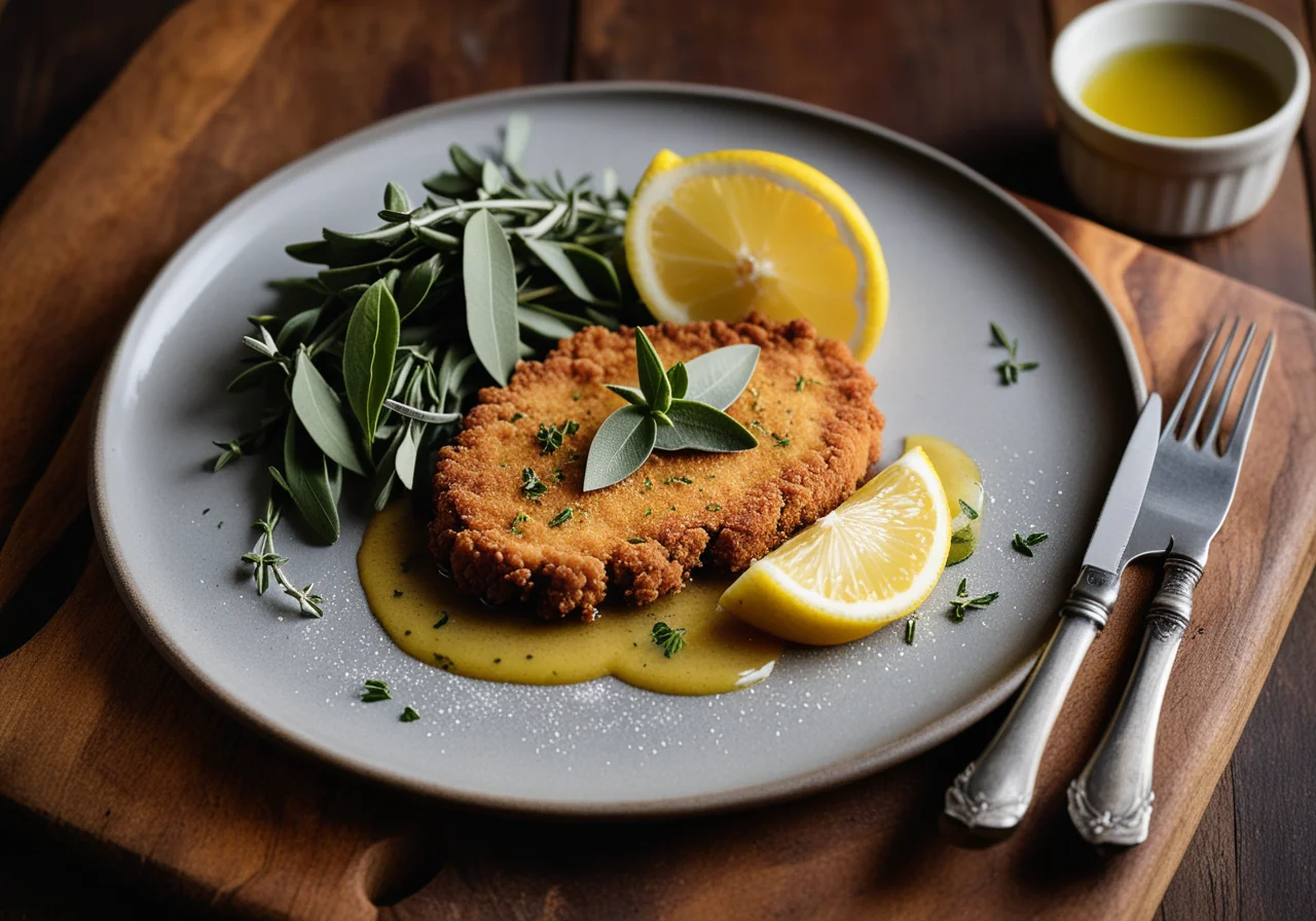 Veal Schnitzel with Lemon and Sage