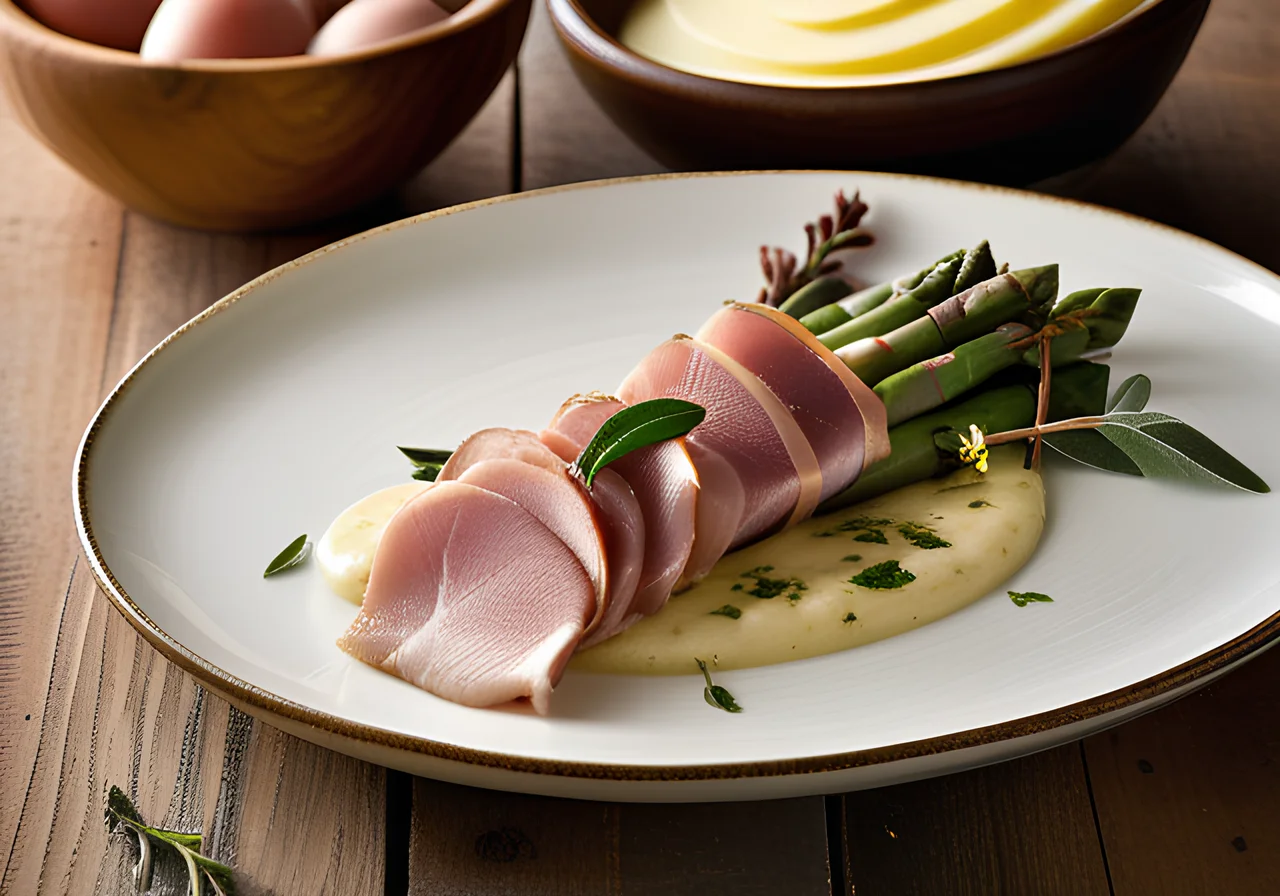 Asparagus with Sage and Ham