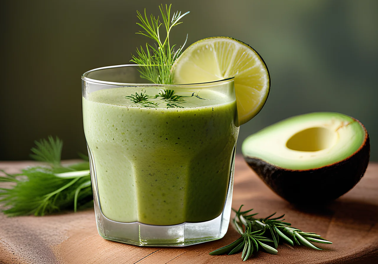 Kefir Avocado Shake with Herbs