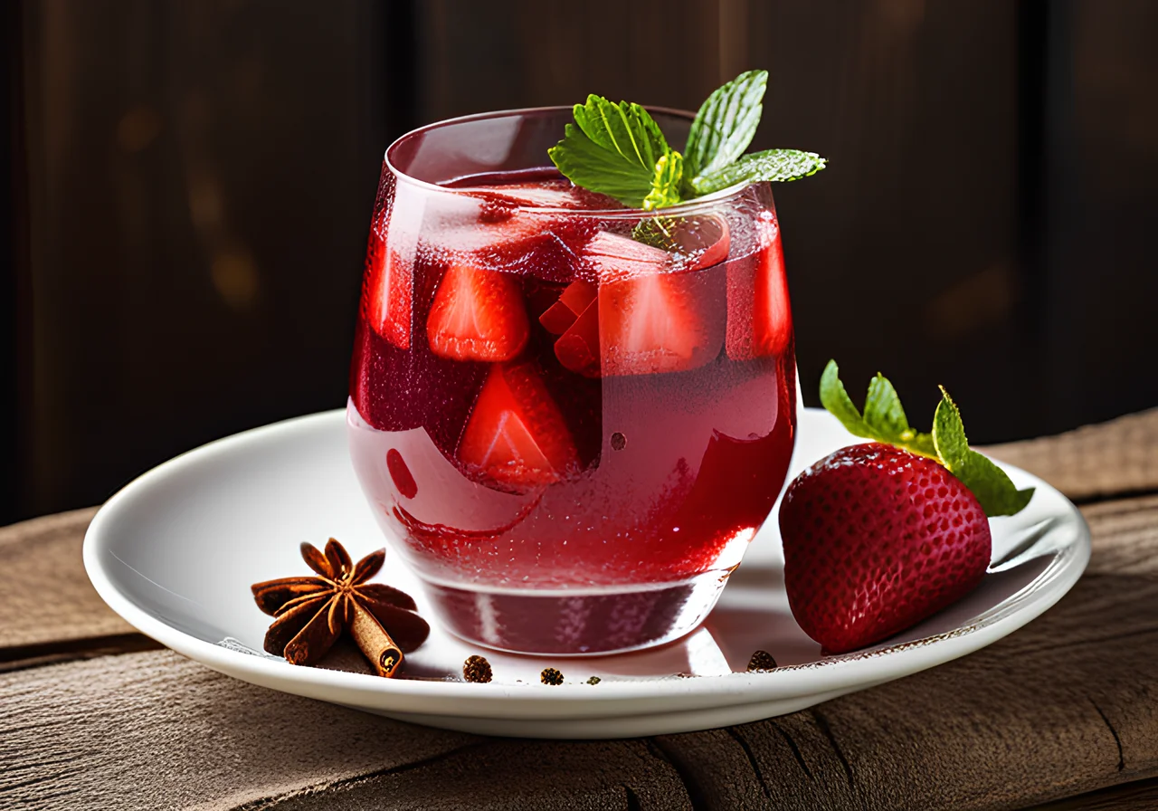 Strawberry Red Wine Punch
