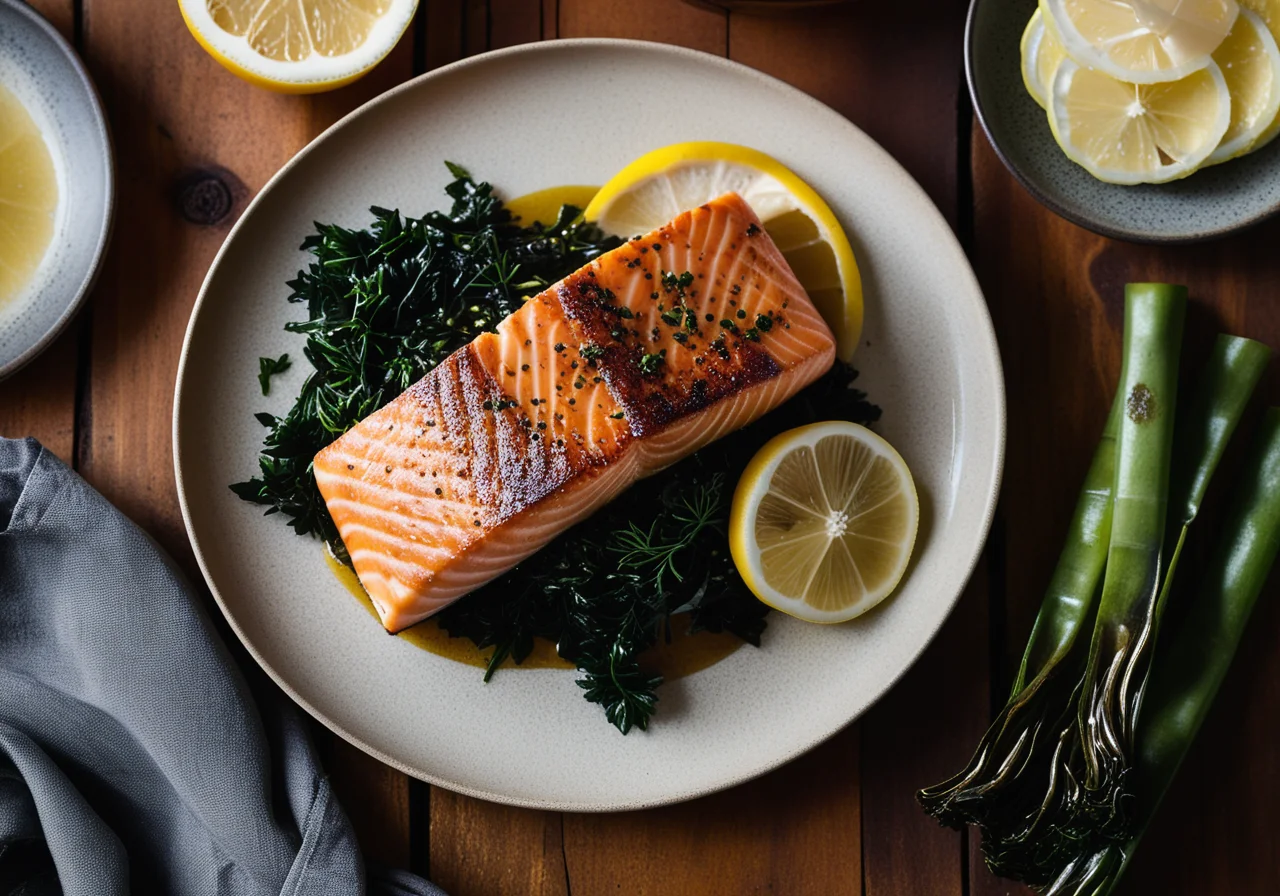 Salmon with Seaweed