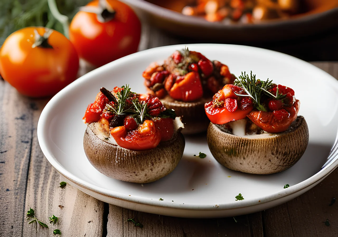 Stuffed Mushrooms with Tomatoes