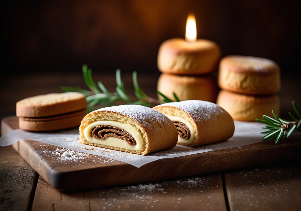 Lebkuchen with Marzipan Filling (Biberle)