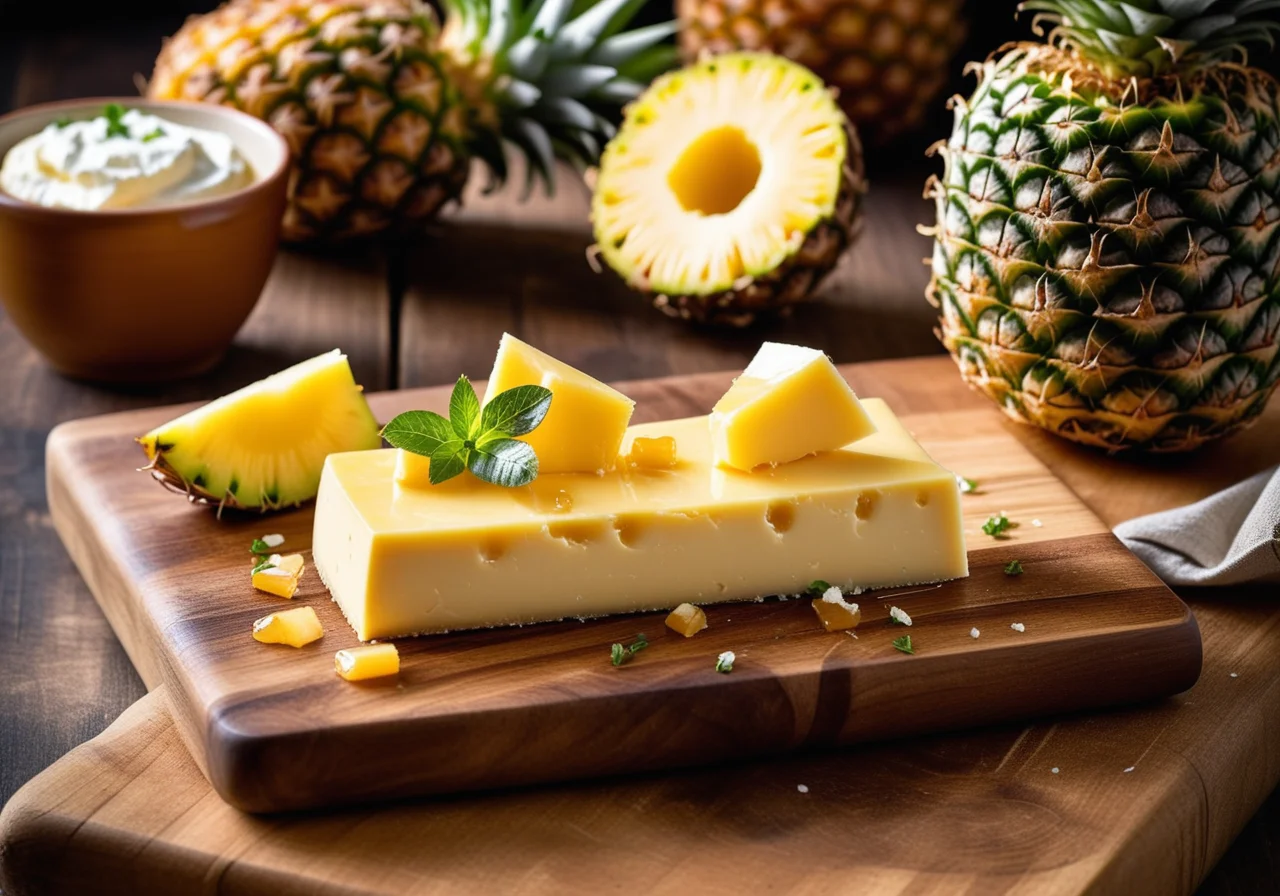 Ziegenkäse in Folie gegart