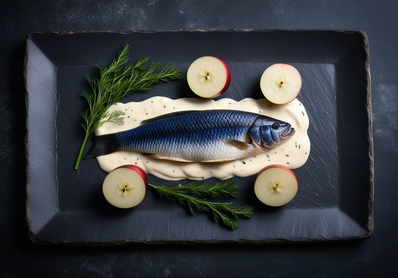 Blue Carp with Creamy Horseradish