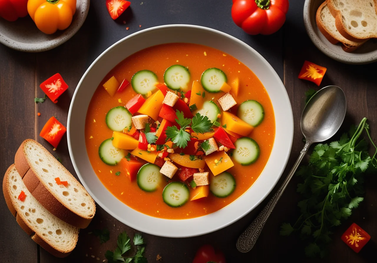 Cold Spanish Vegetable Soup