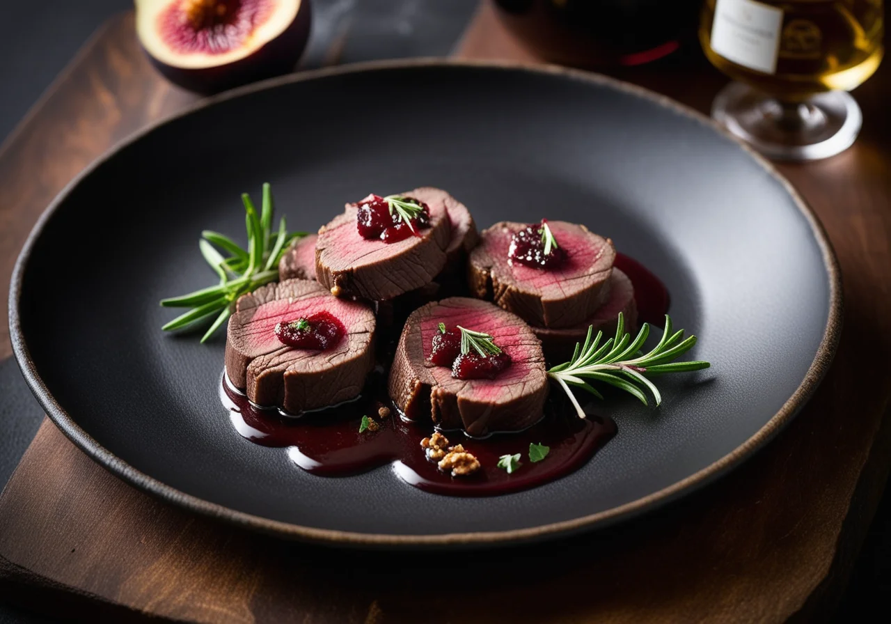 Venison Medallions with Walnut Oil and Fig & Shallot Chutney