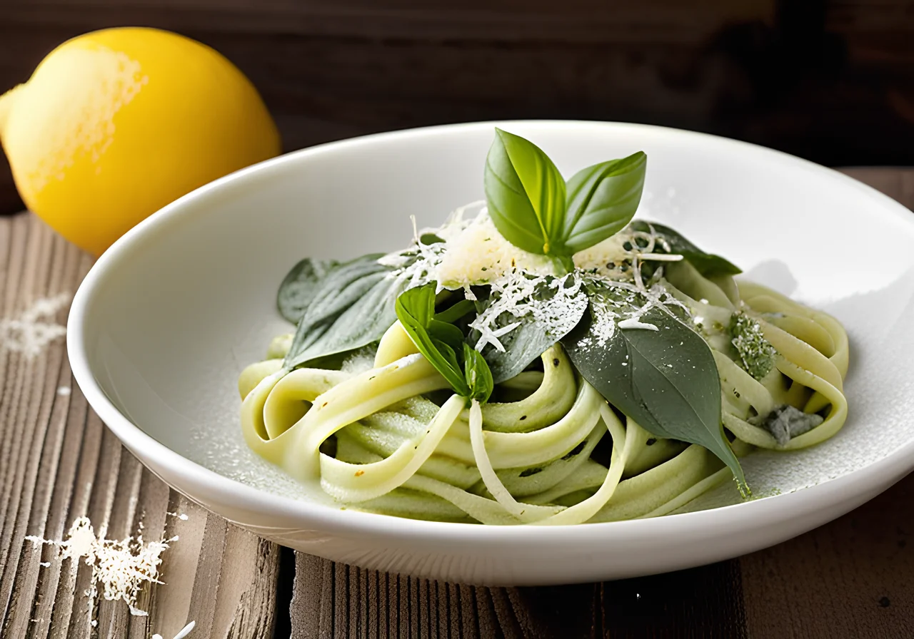 Pasta with Creamy Spinach Sauce