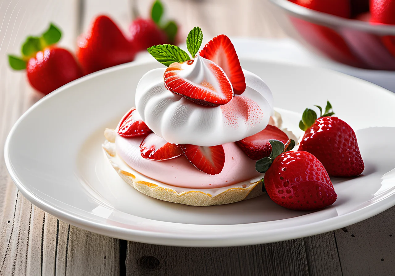 Strawberry Cream with Meringue
