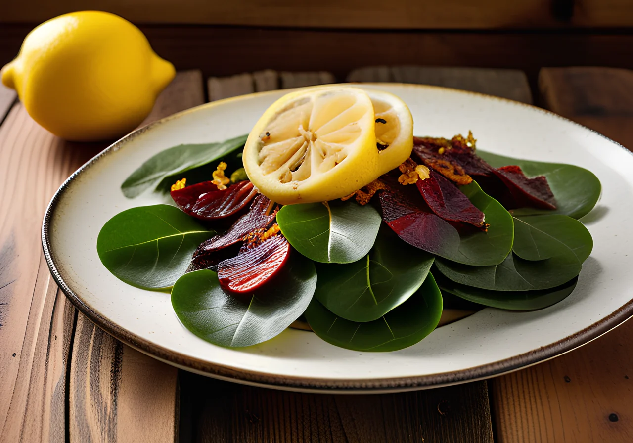 Pfalz-style Saumagen with Lemon Sauce and Fried Salad