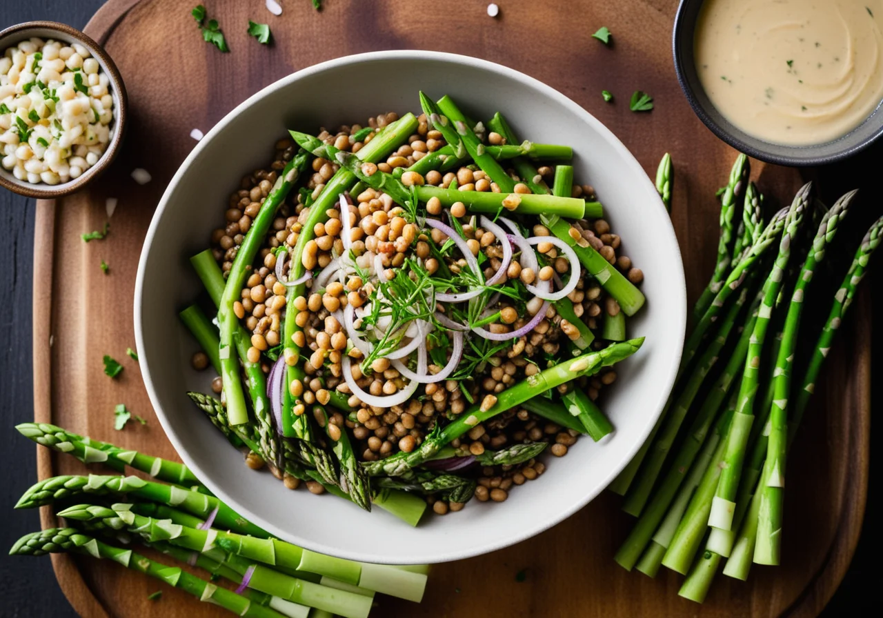 Lentil Asparagus Salad