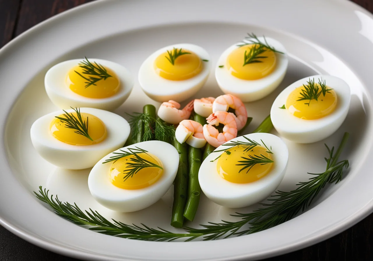 Eggs with Dill Shrimp