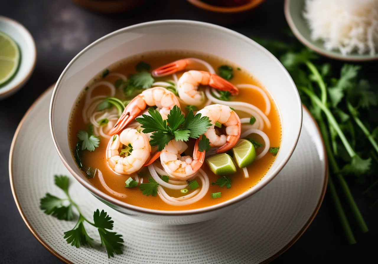 Thai-Style Shrimp Soup with Scallions
