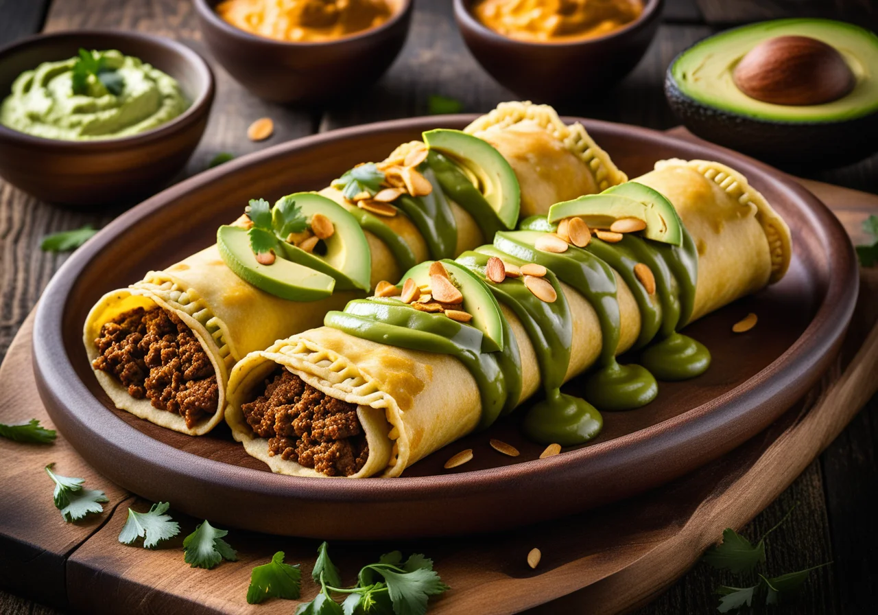 Enchiladas with Ground Beef Filling