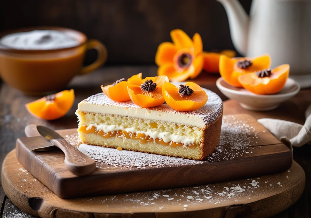 Poppy Seed Cake with Apricots