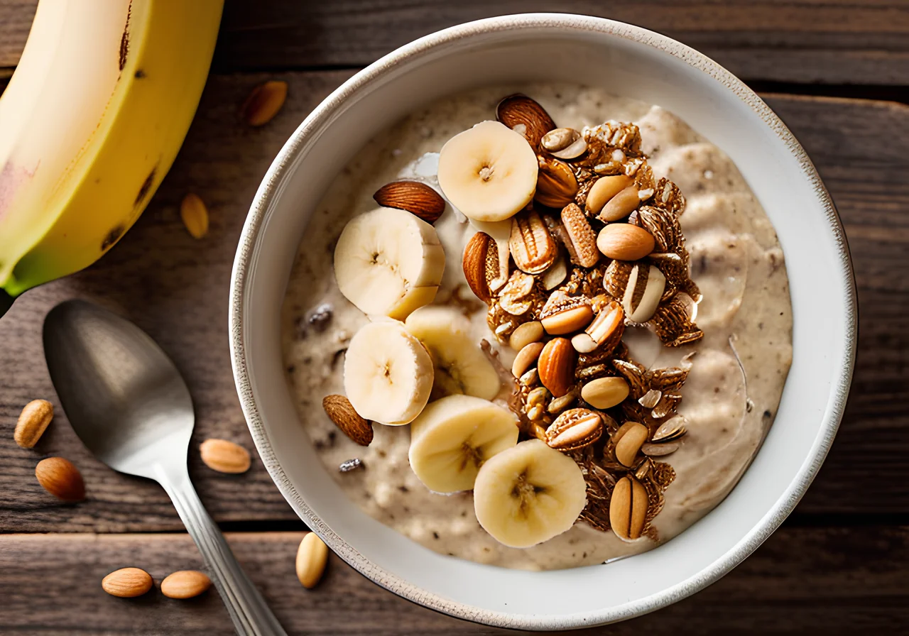 Overnight Oats with Banana and Peanut Butter