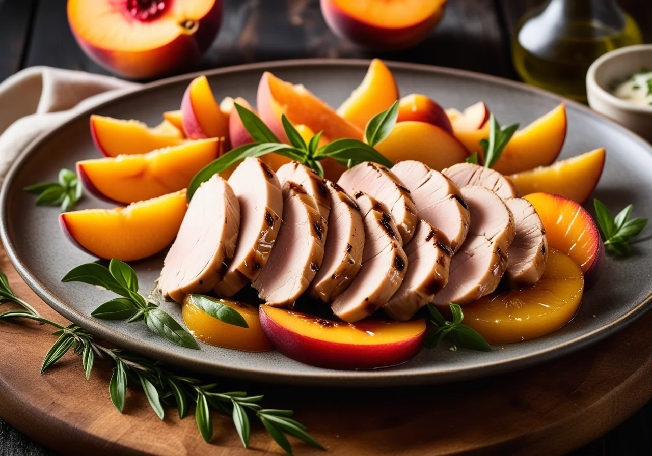 Cold Chicken with Peach