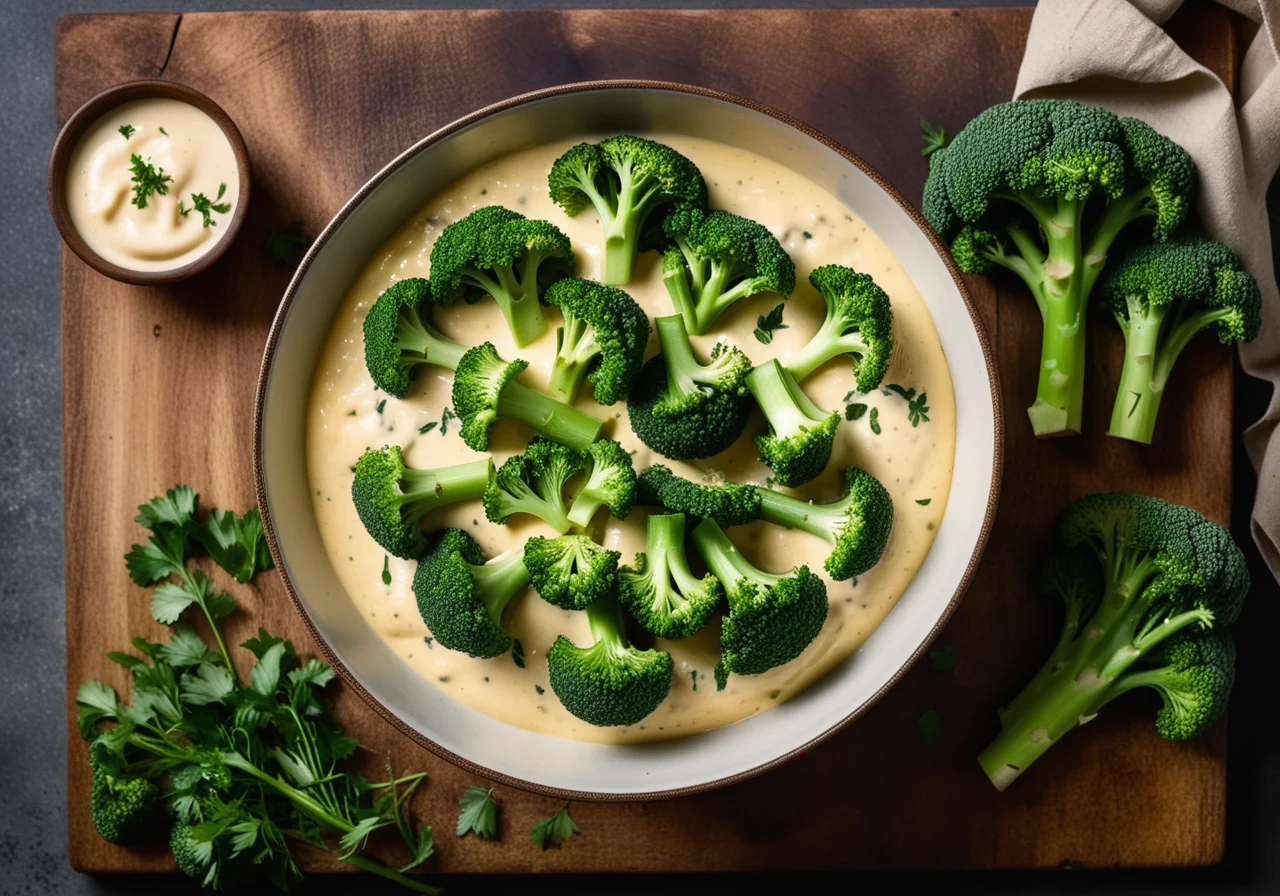 Broccoli and Potatoes with Cheese Sauce