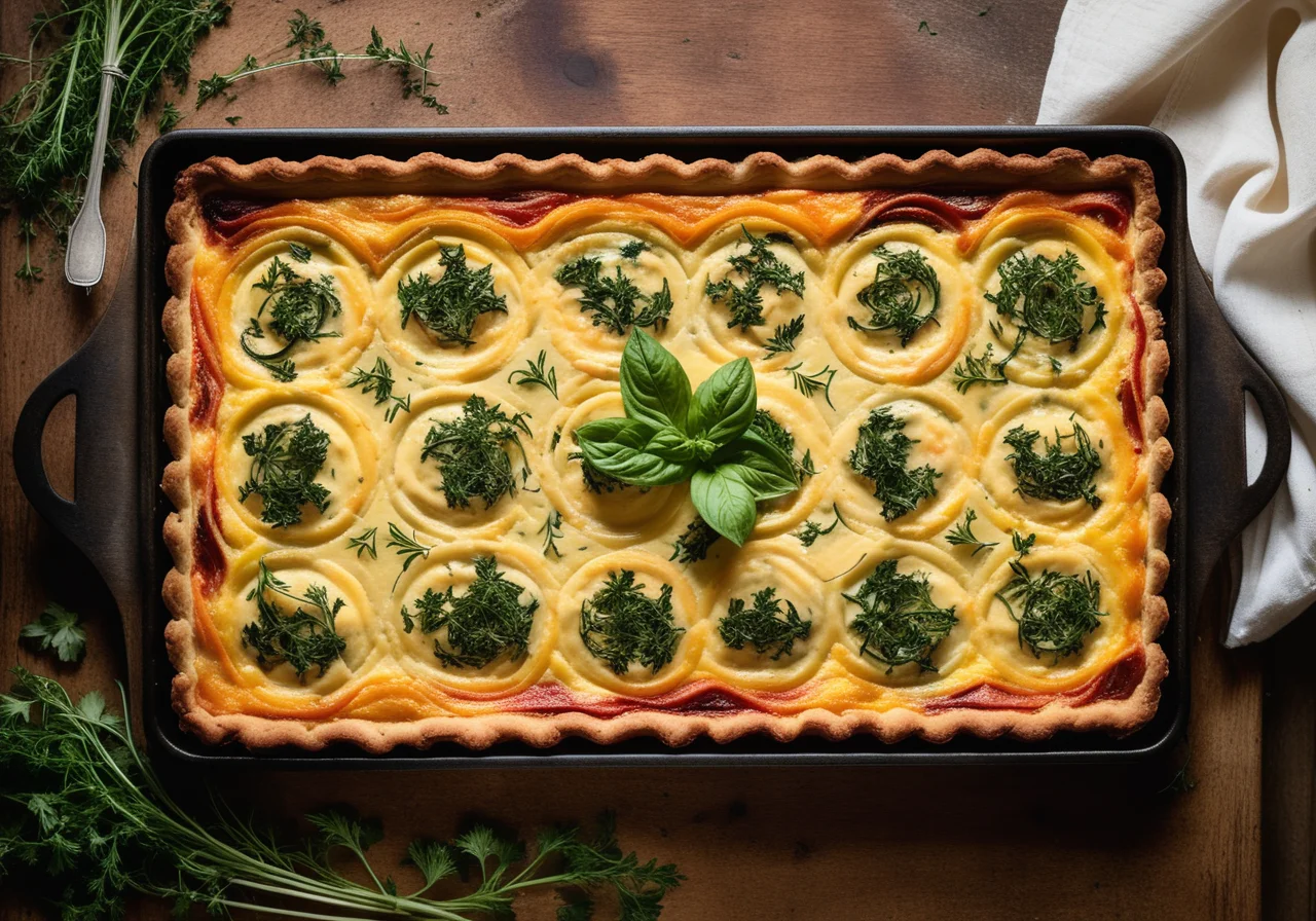 Sheet‑Pan Vegetable Quiche
