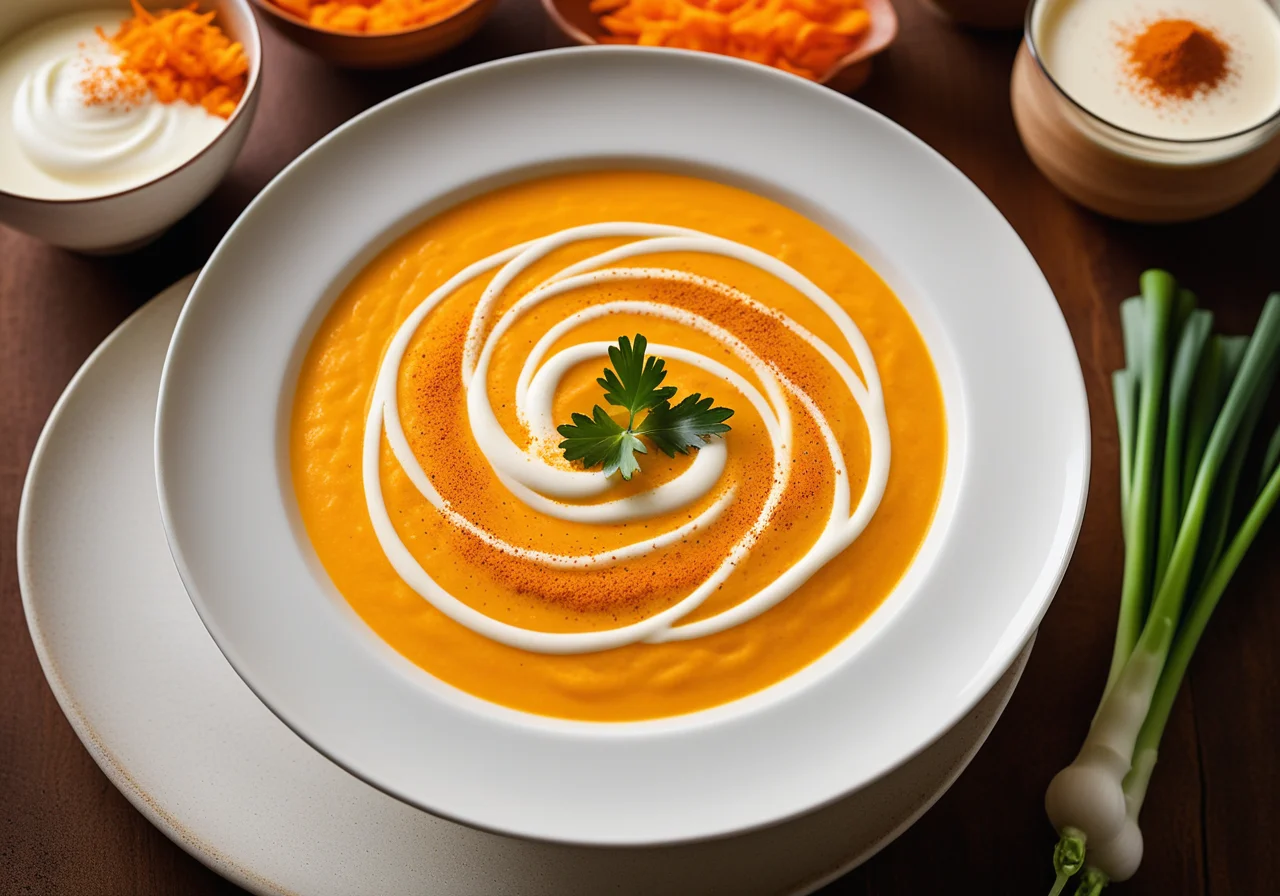Thai Carrot Cream Soup with Ginger