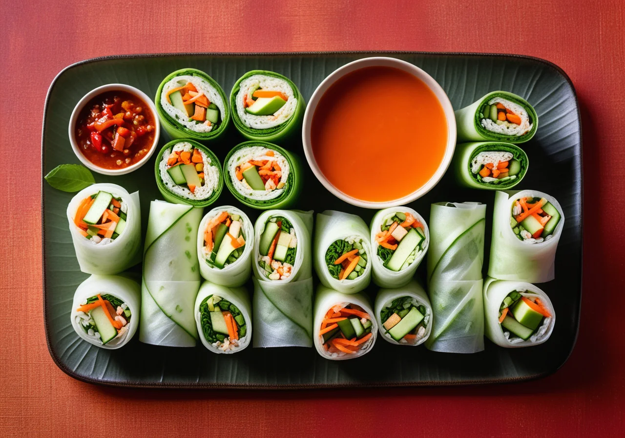 Rice Paper Rolls with Vegetables