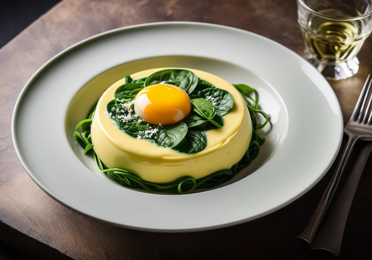 Green Noodles with Egg