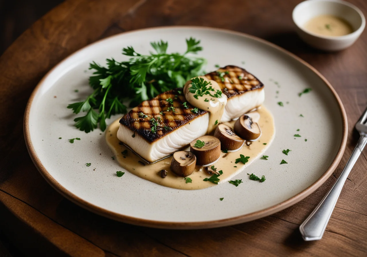 Zander with Porcini Mushrooms Italian Style