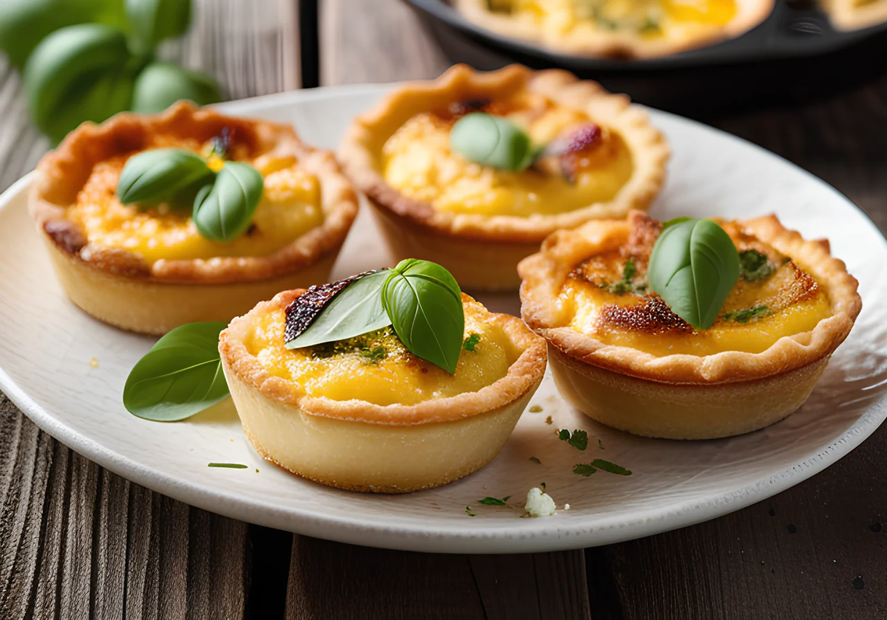 Mini Quiches with Feta and Caramelized Onions