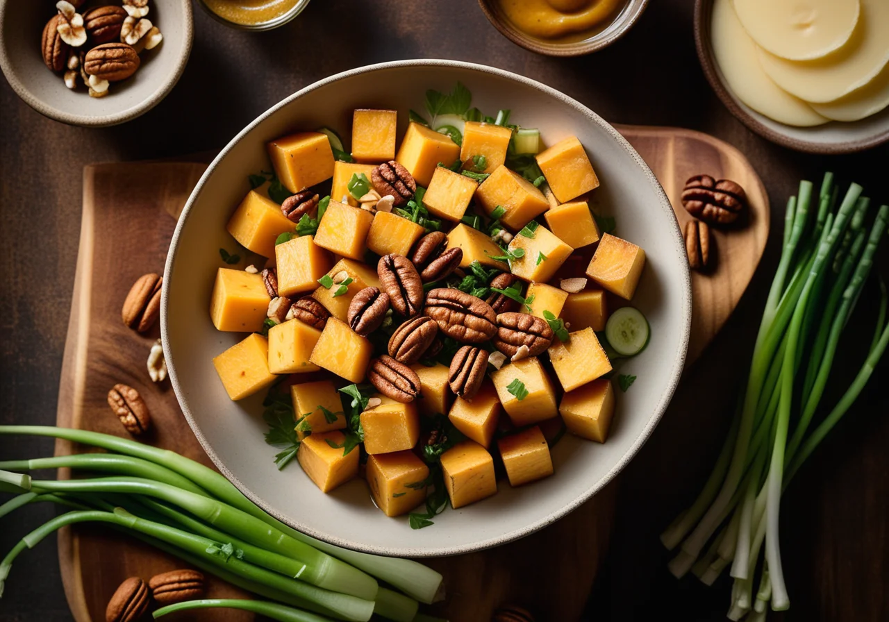 Sweet potato salad with maple vinaigrette