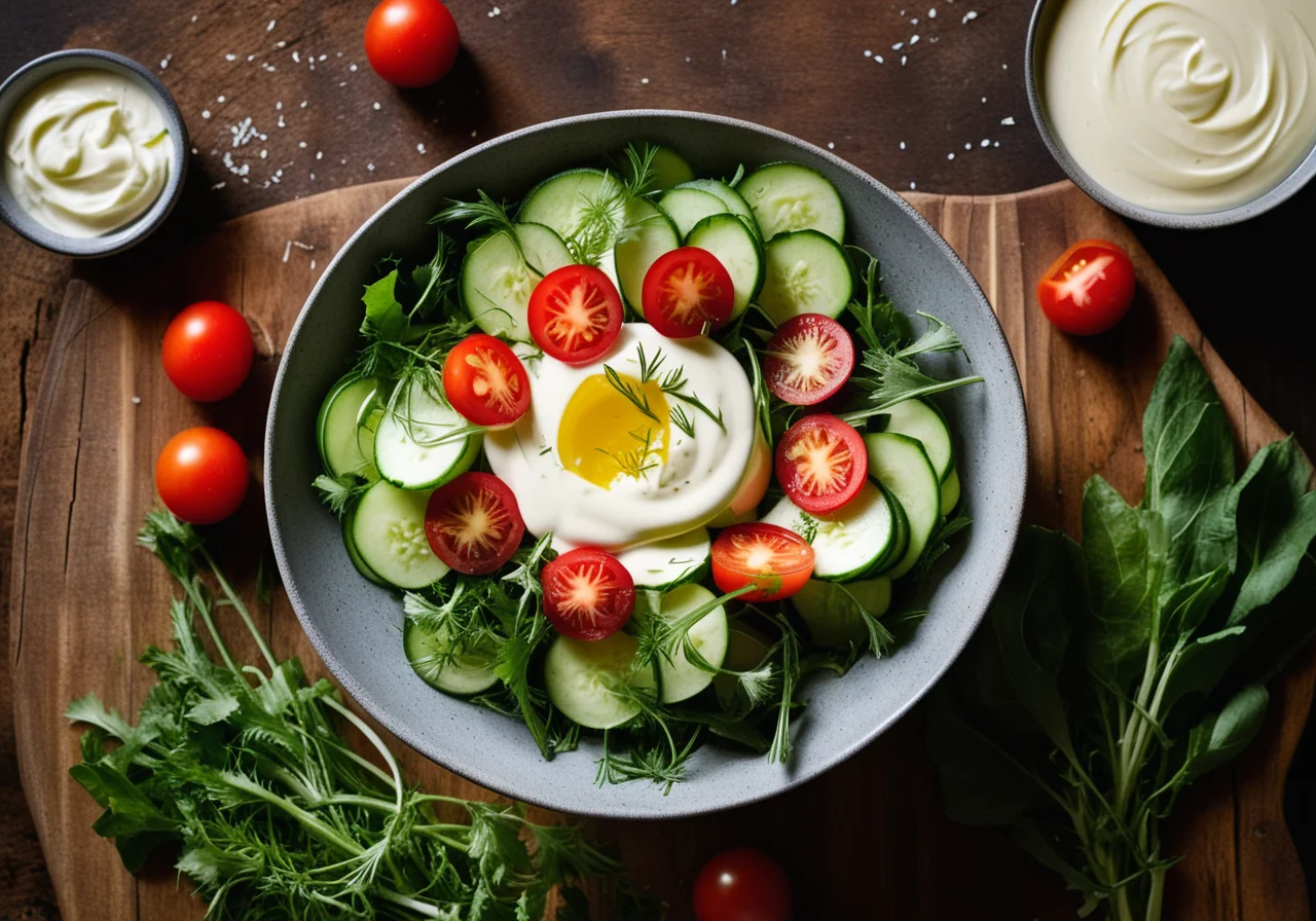 Chicory Salad with Yogurt Dressing