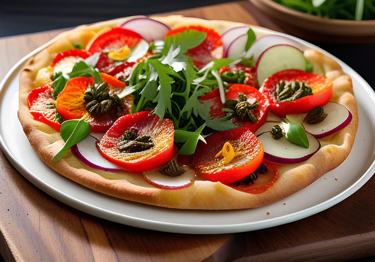 Colorful Vegetable Flammkuchen