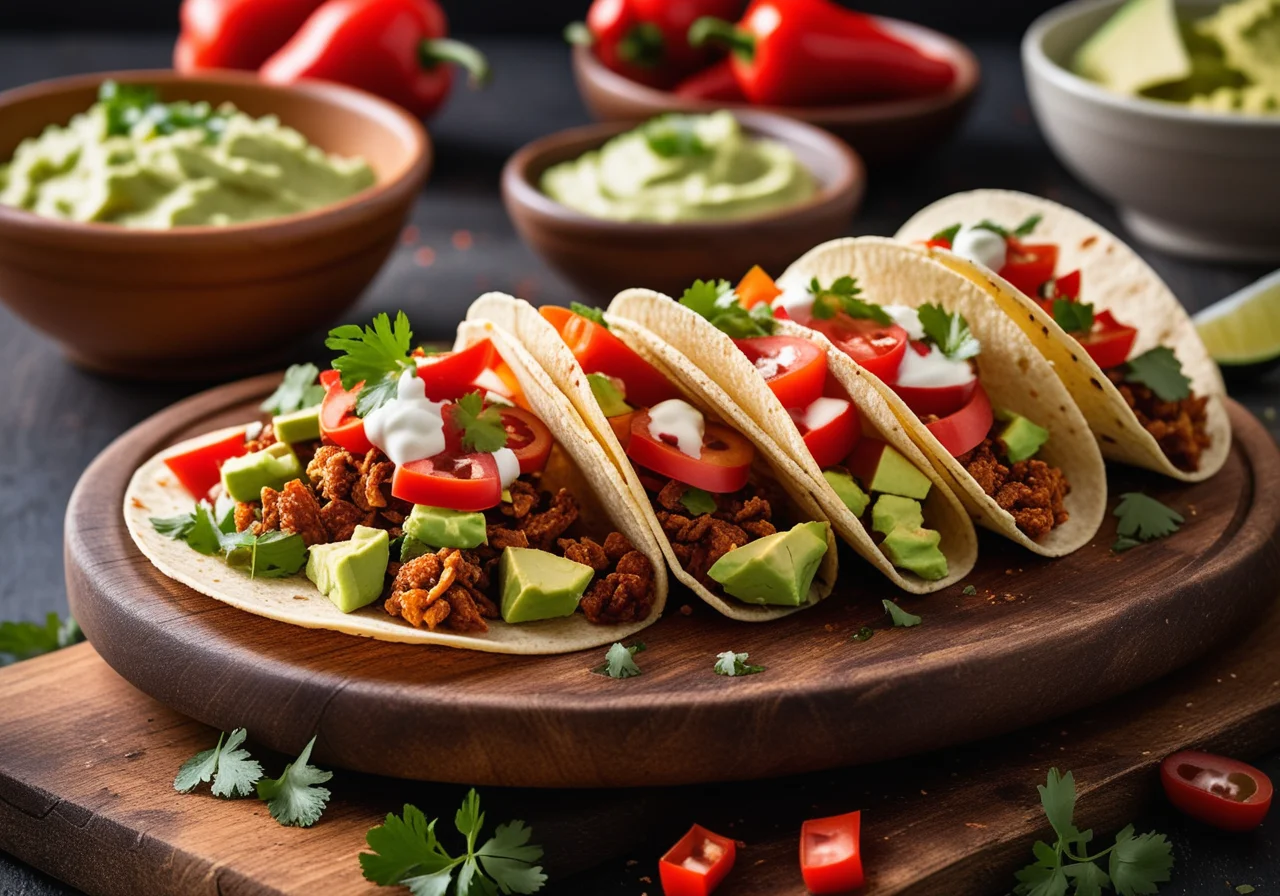 Tacos with Tuna and Avocado Salad