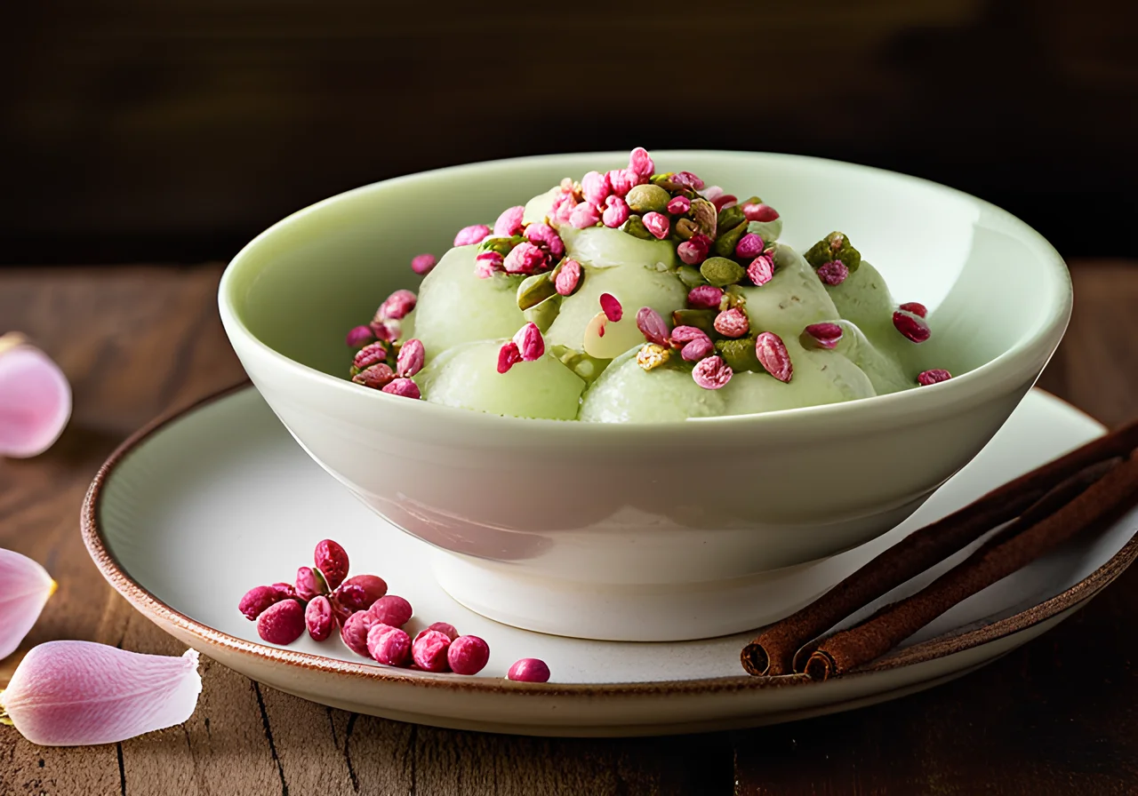 Sour Cream Pistachio Ice