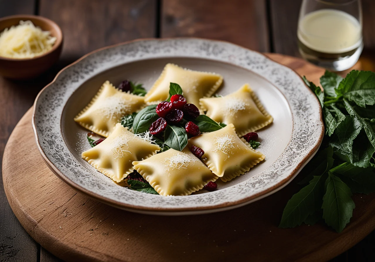 Herb Ravioli with Raisins
