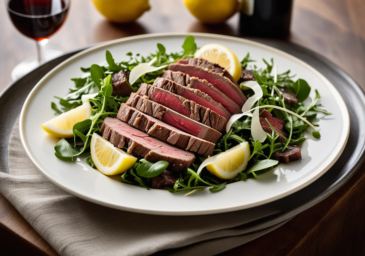 Beef Arugula Salad with Parmesan