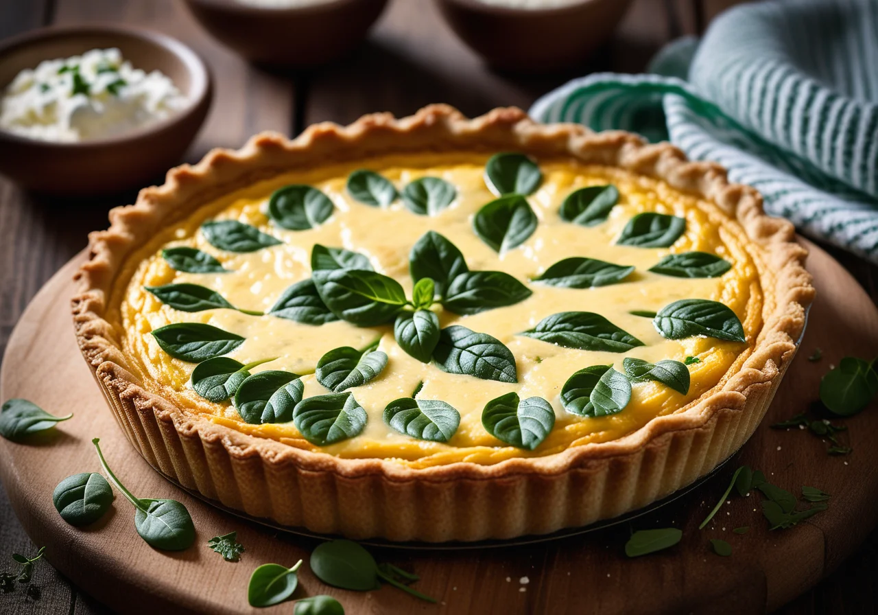 Quiche with Rice and Peas