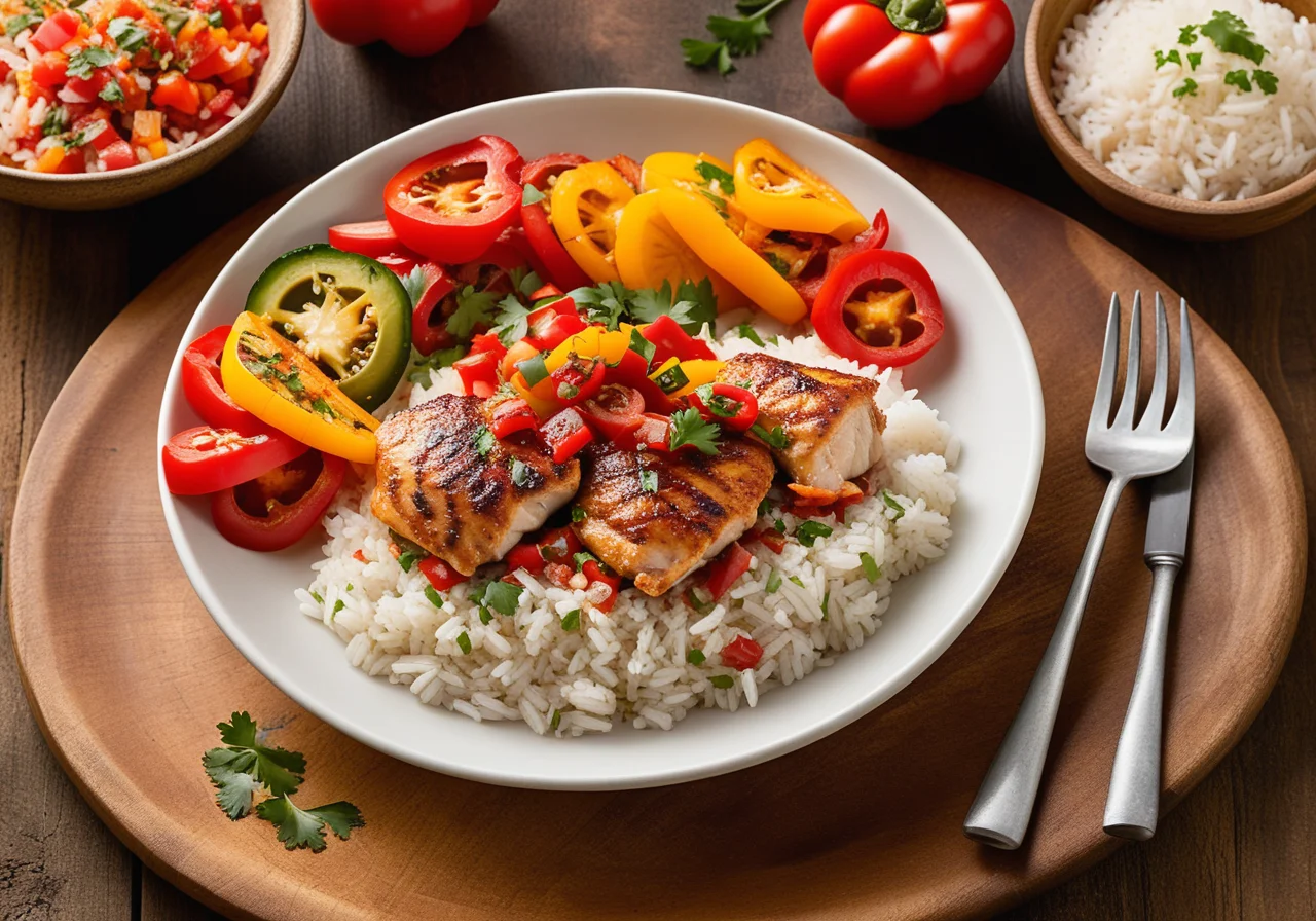 Spicy Marinated Chicken Thighs with Grilled Paprika