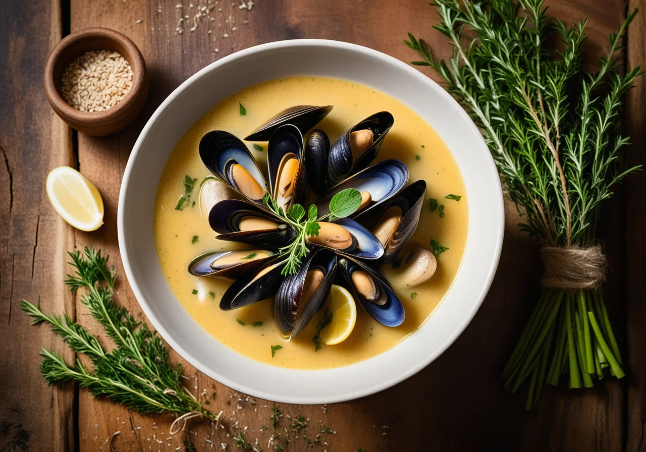 Mussels Soup with Vegetables
