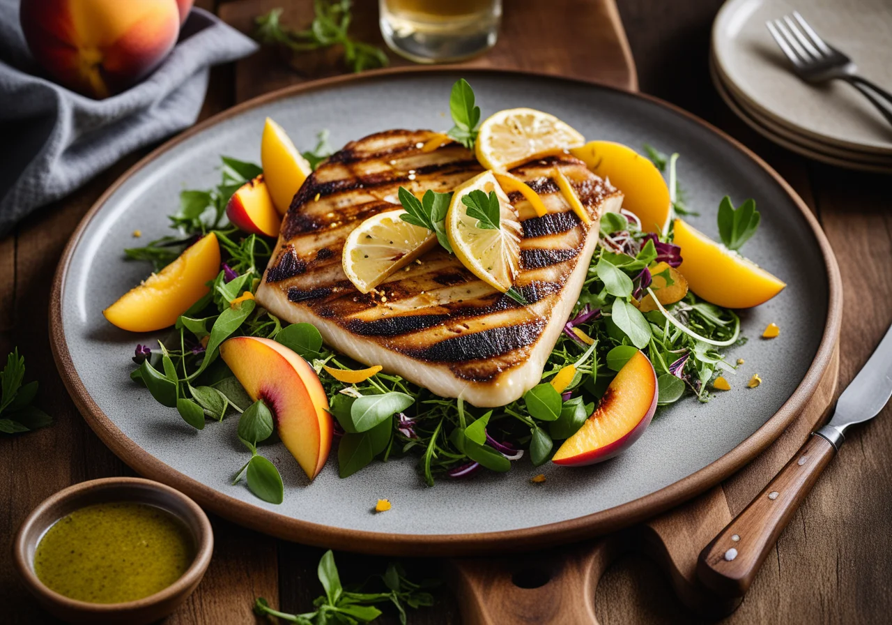 Grilled Sea Bream with Herb Salad