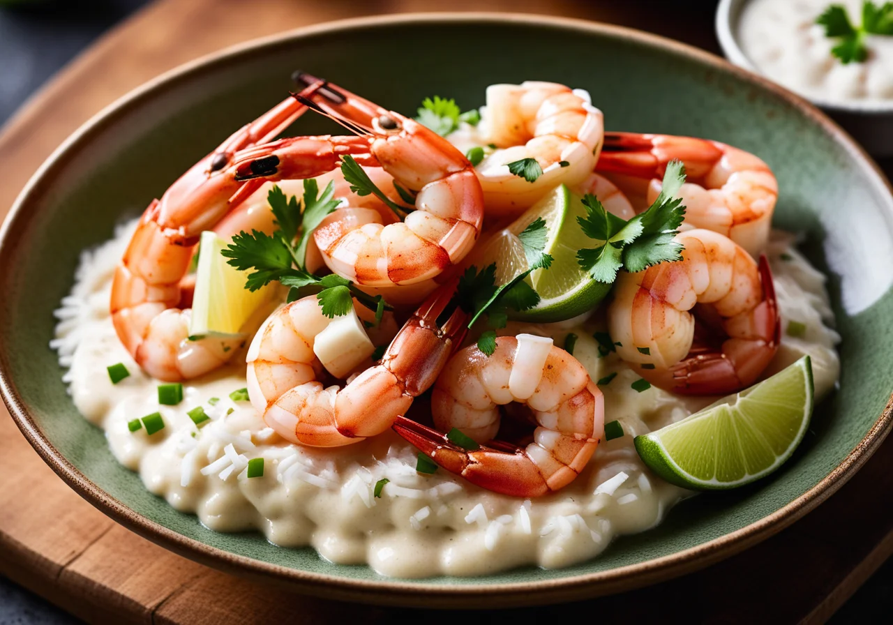 Giant Shrimp in Coconut Sauce