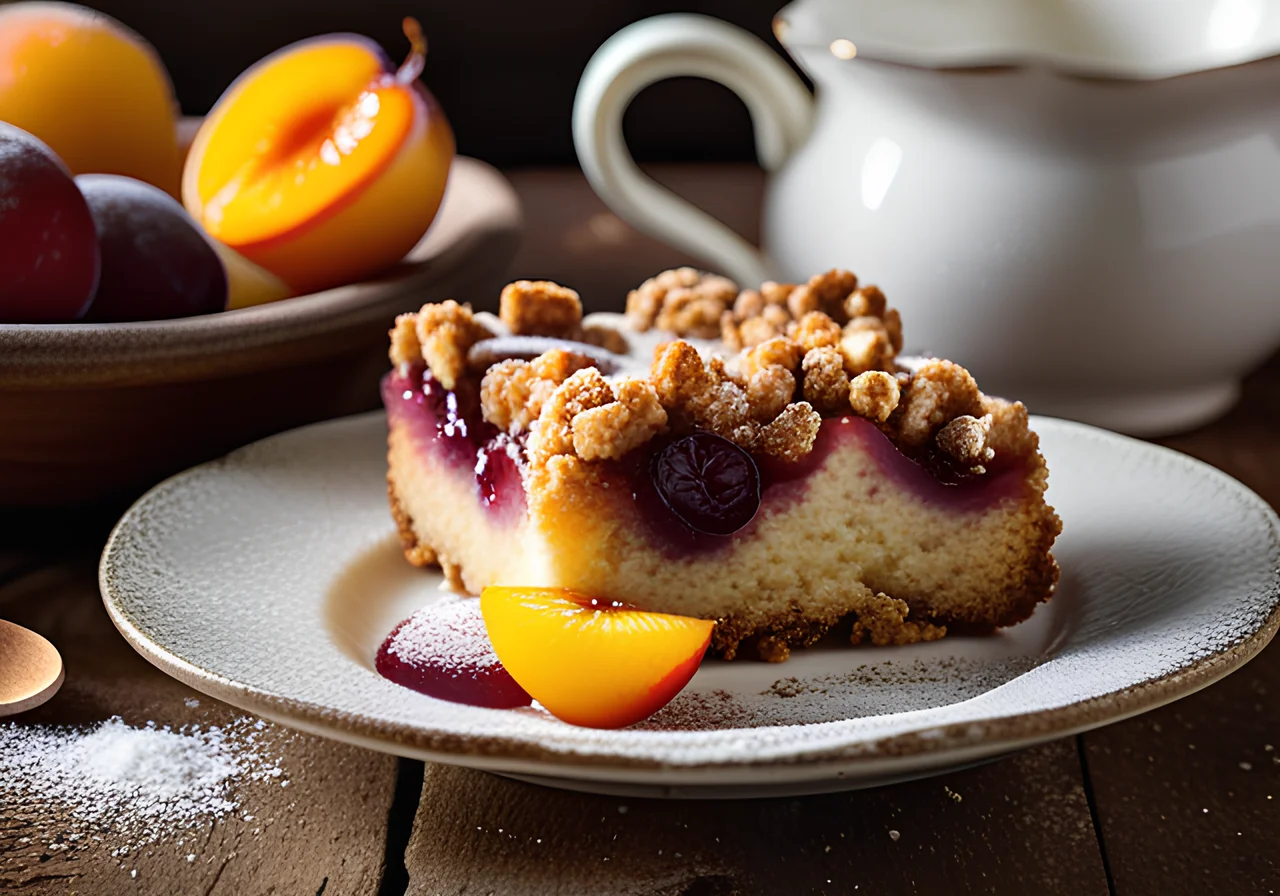Small Plum Crumb Cake