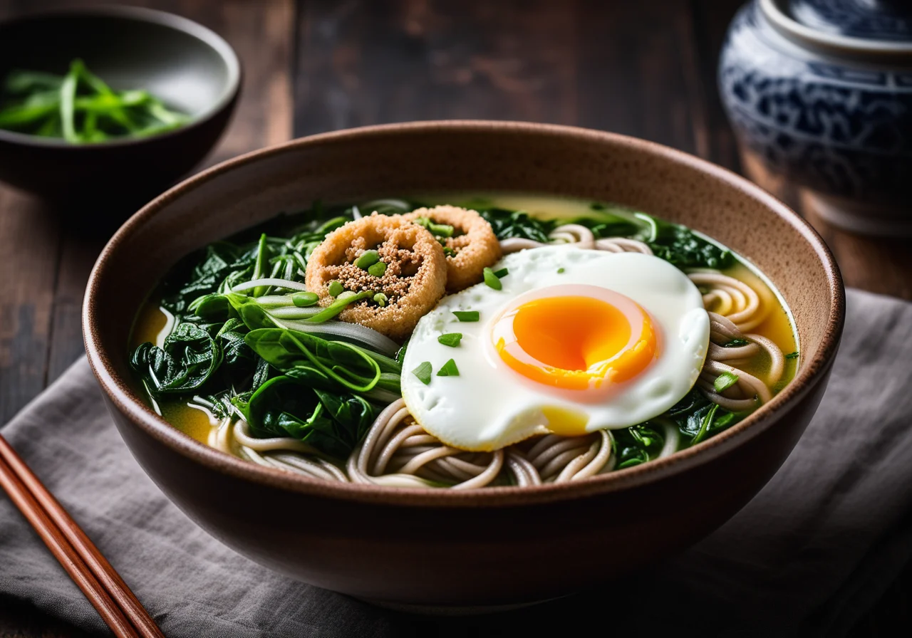 Asian Spinach Noodle Soup