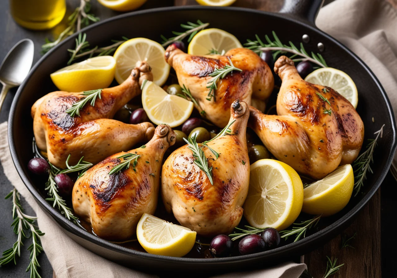 Mediterranean Chicken with Lemon, Thyme and Olive Oil