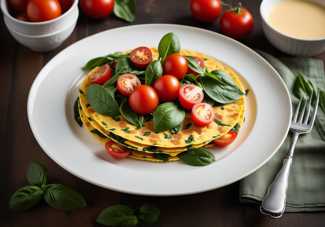 Vegetable Omelette Strips