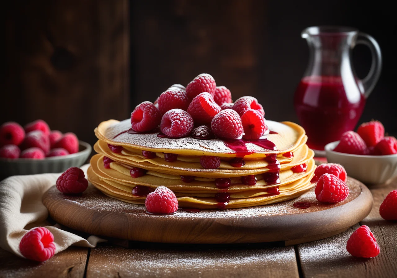 Raspberry Crêpes