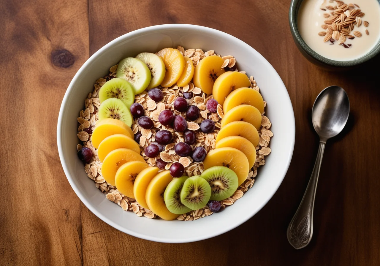 Muesli with Fresh Fruits and Milk