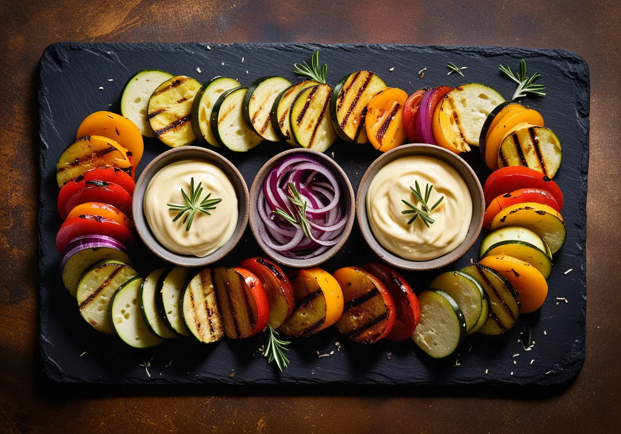 Brie with Grilled Vegetables