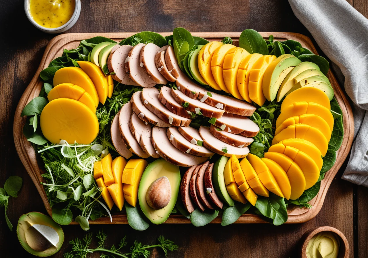 Mango-Avocado-Salad with Turkey
